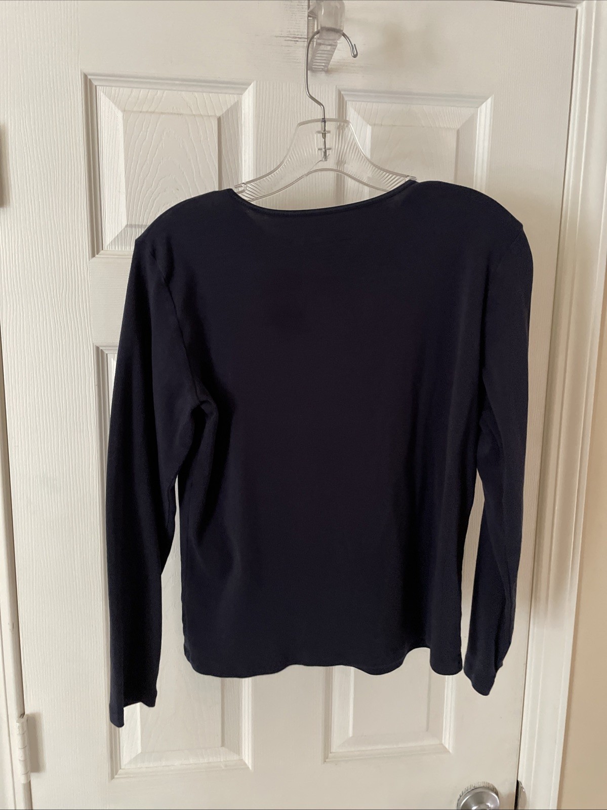 Christopher & Banks Sz M Long Sleeve Gorgeous shades of Blue Pull Over Top