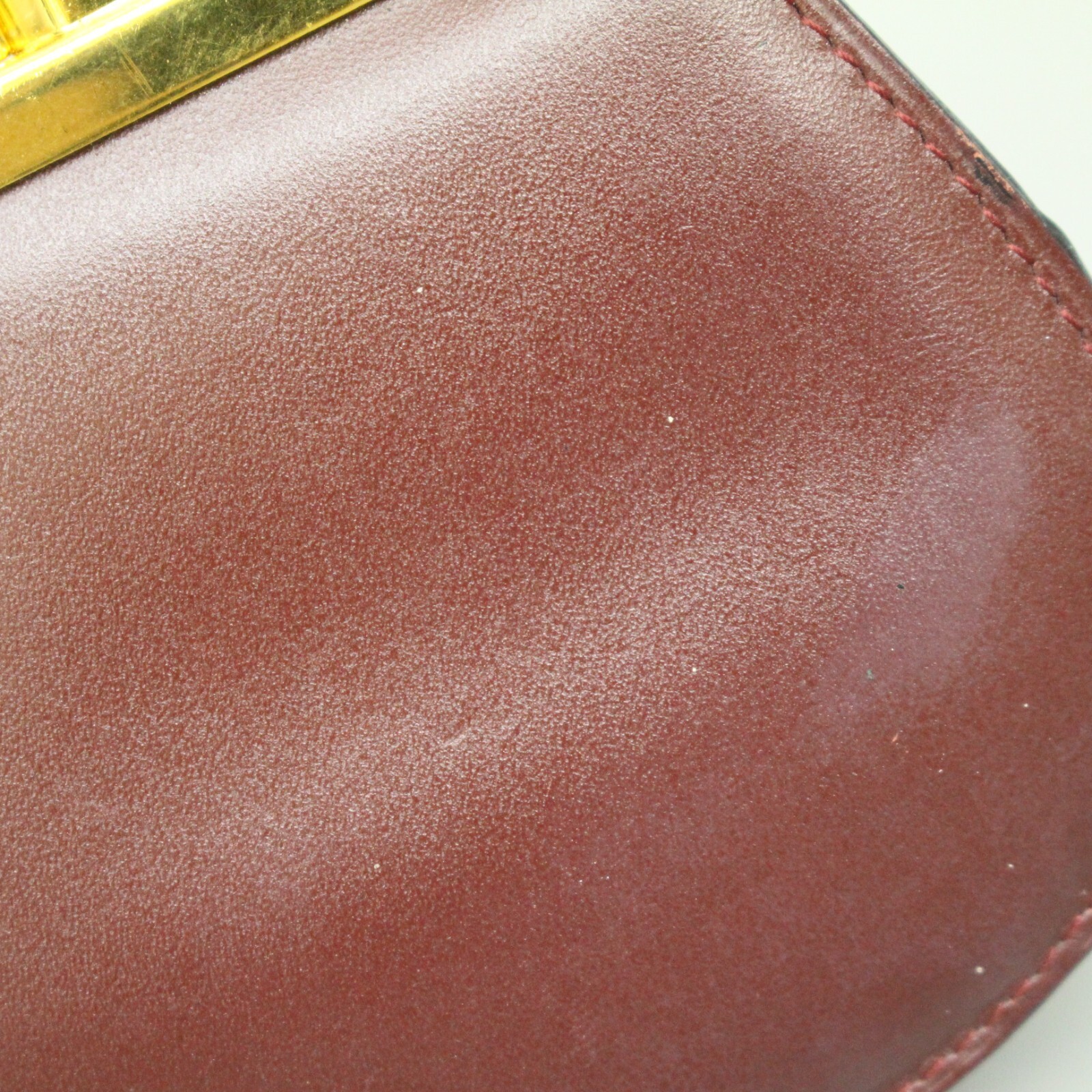 Cartier Vintage Coin Case Gama-guchi Leather Bordeaux Burgundy Coin Case 114
