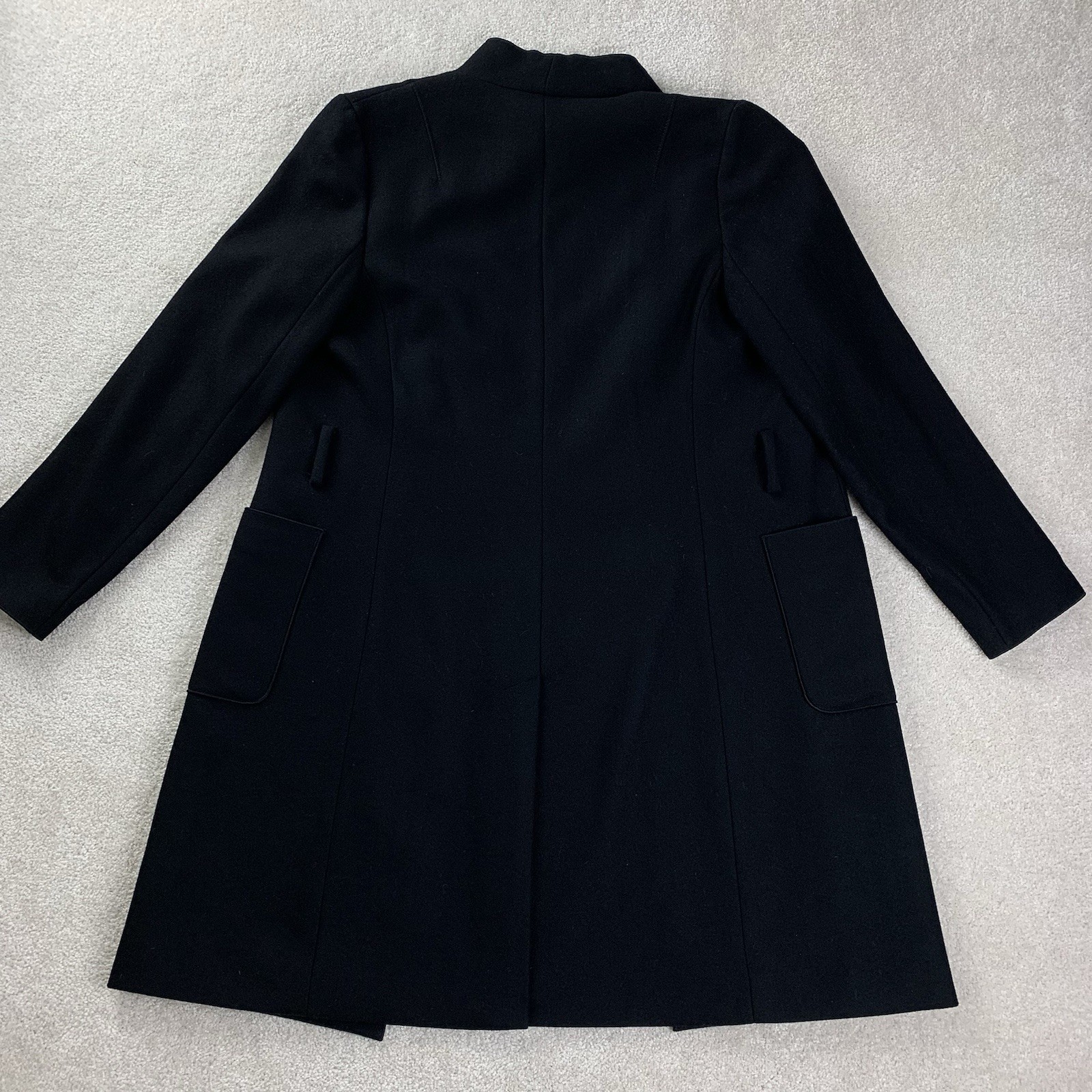Banana Republic Italian Wool Black Lined Mario Bellucci Coat