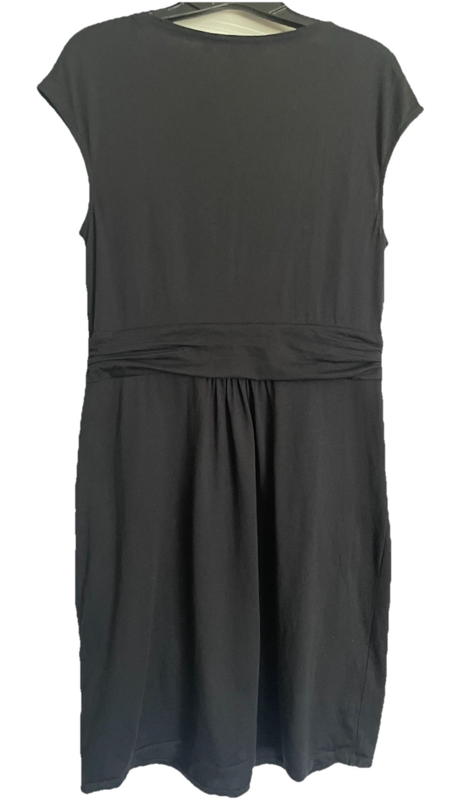 BODEN Margot Jersey Black Dress Size US 12 R Knee Length With Pockets