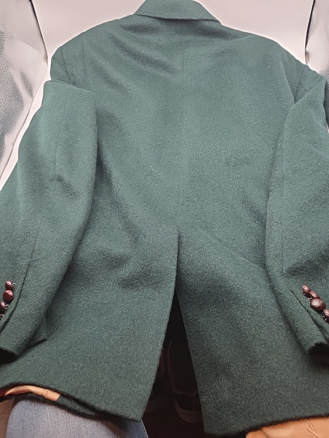 Vintage Tailors Row By Deansgate Wool Dark Green Sport Coat Blazer Size 48L