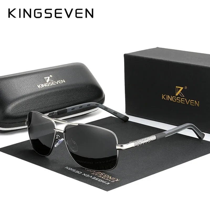 KINGSEVEN 2025 Brand Men Aluminum Sunglasses HD Polarized UV400 Mirror Male Sun
