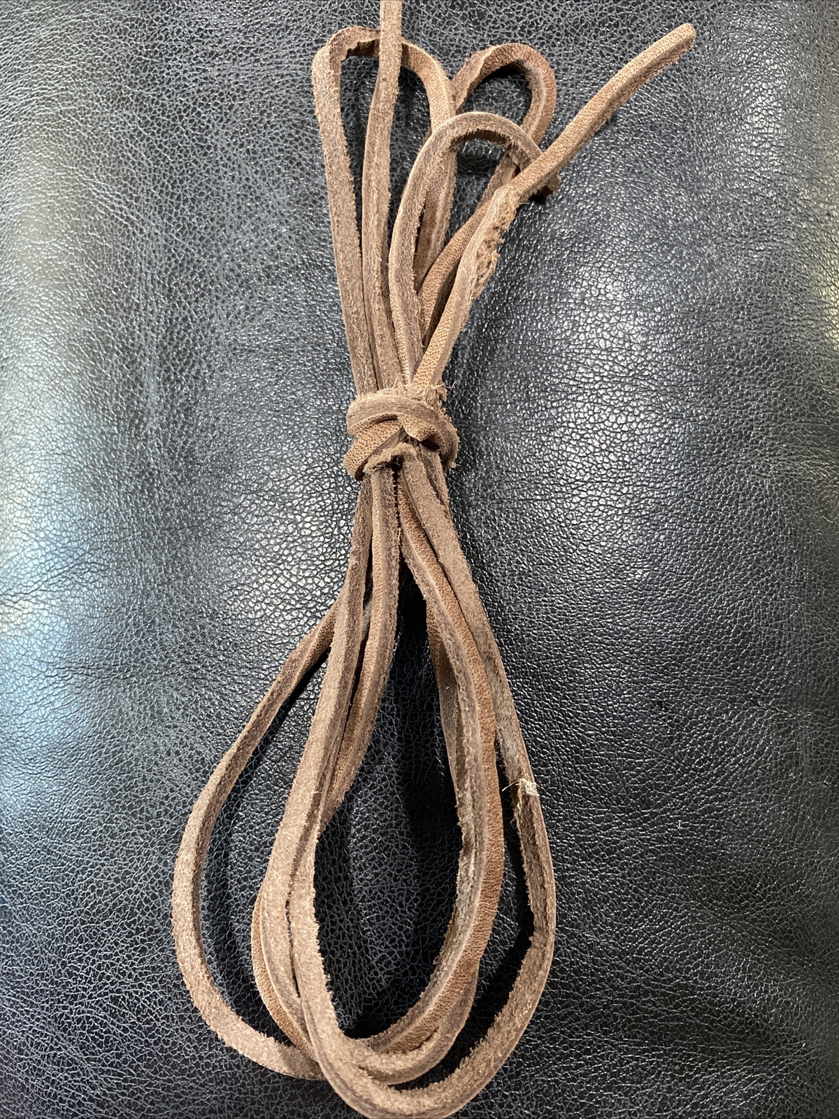 1 Pair Medium Brown 29.5” Rawhide Leather Shoe Lace Strings Boot Made In The USA