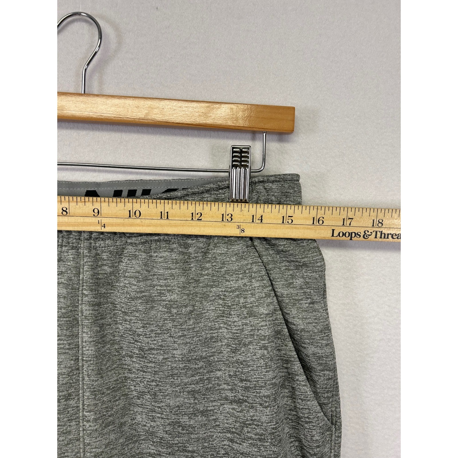 Athletic Nike Mens Small Tall Gray Therma-FIT Fleece Joggers Zipper Pocket P9027