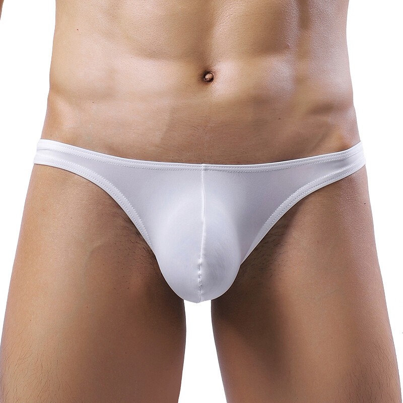 Sexy Men’s Nylon Briefs Cool Ice Silk Low-rise Underwear Bikini Pouch Panties