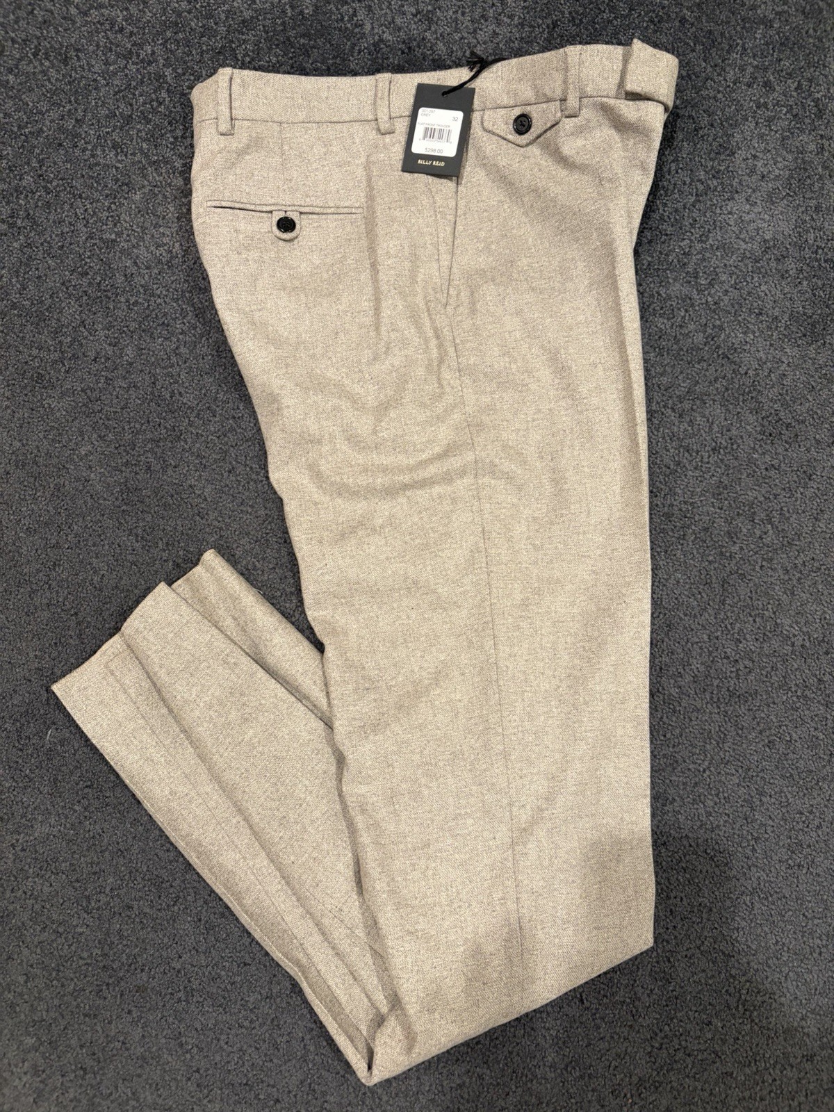 $298 Billy Reid Summer Weight Trousers NWT Made in Italy Wool Cashmere