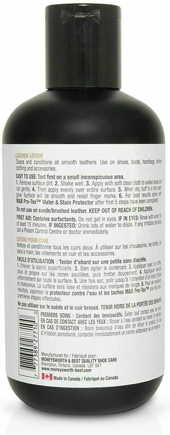 Leather Lotion – Cleaner, Conditioner, & Preserver by Moneysworth and Best (7oz)