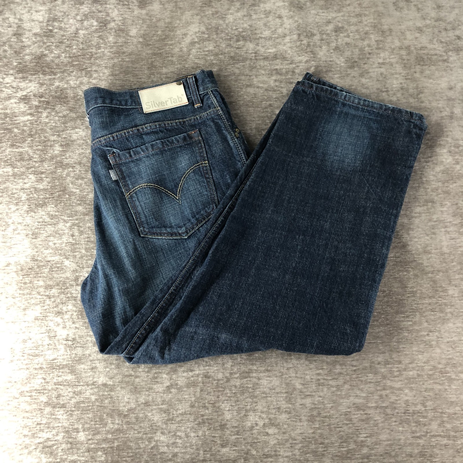 Vintage Levi’s Silvertab Baggy Denim Blue Jeans Men’s Size 38 38×31
