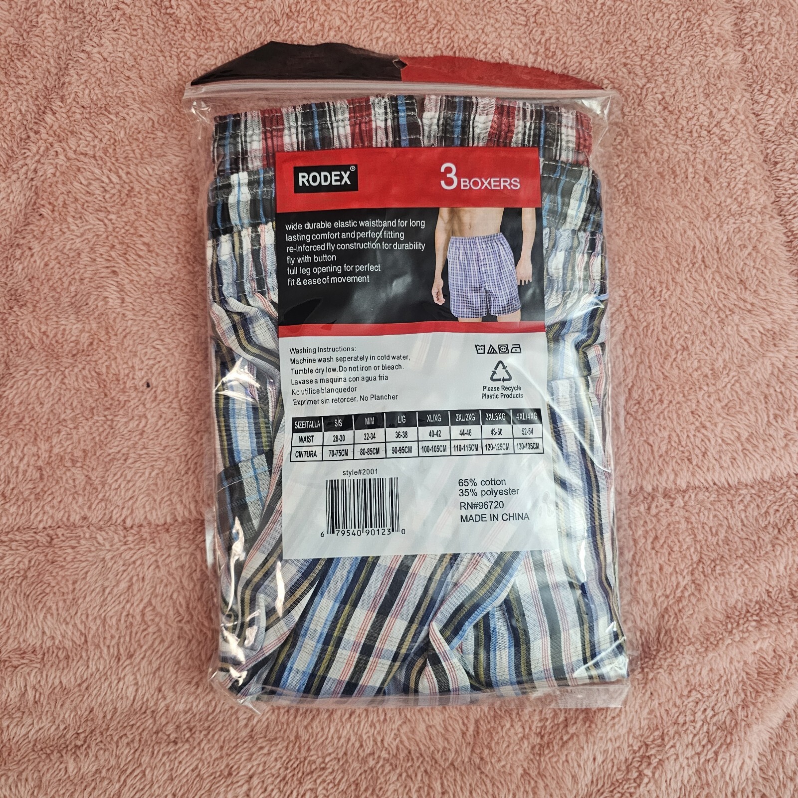Men’s Rodex Multicolor Boxers Medium 3 Boxer (32/34) . American Fit
