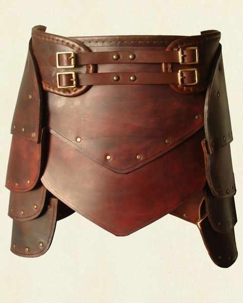 Medieval Leather Warrior Armor Skirt, Unisex Gladiator Cosplay Costume, Handmade