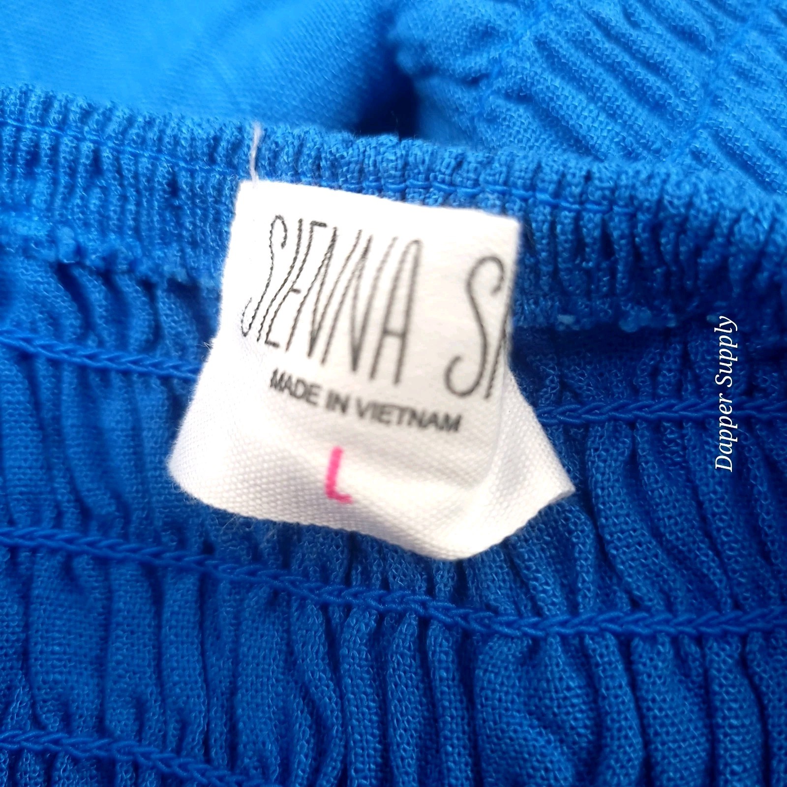 Sienna Sky Blue Tank Top Strap Sz Large Stretchy Bows New
