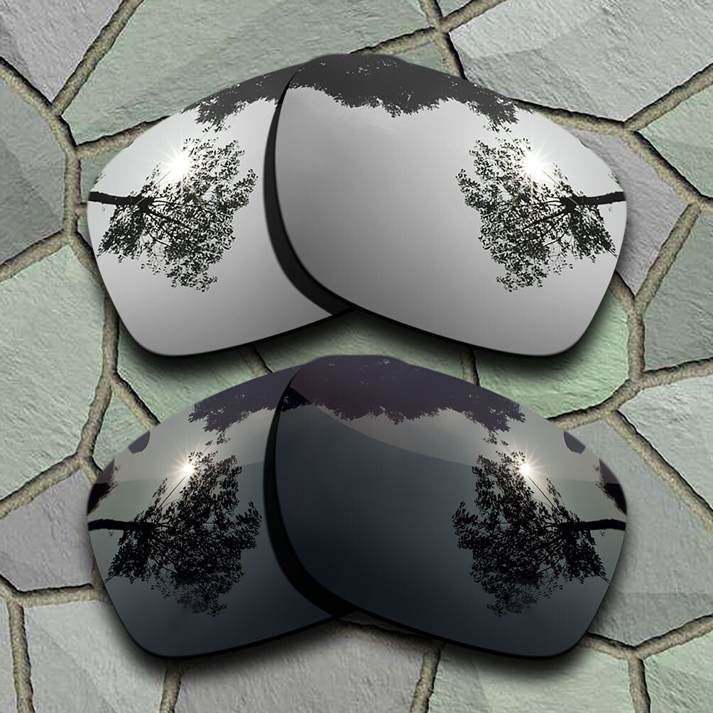 Silver&Grey Black Polarized Lenses Replacement for-Oakley Crossrange Patch