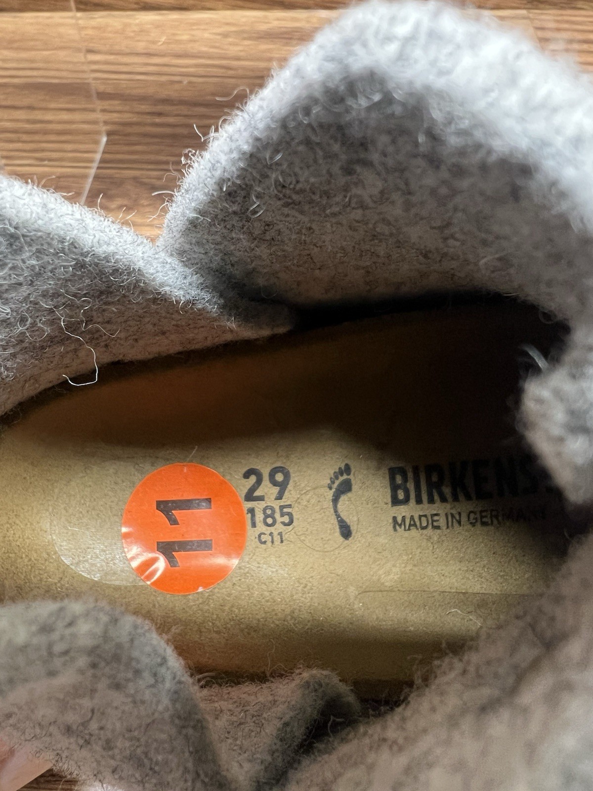 BIRKENSTOCK – Kids Size c11 (29) Andermatt Shearling Wool Felt Gray Boots NEW