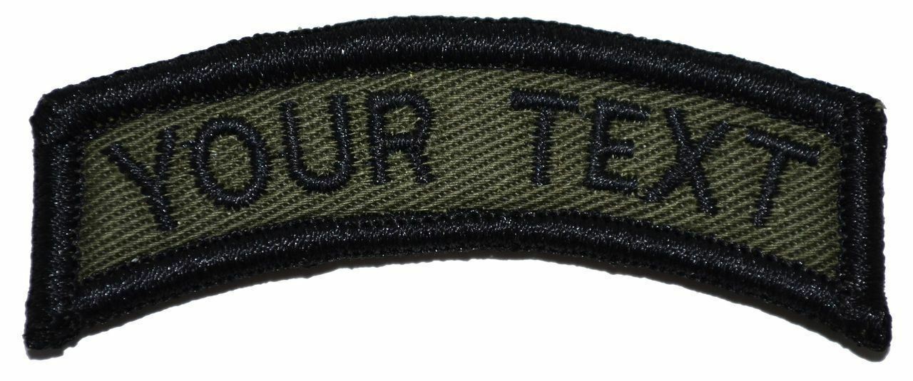 CUSTOMIZED Tab Military/ Patch with Hook and Fastener – Multiple Colors