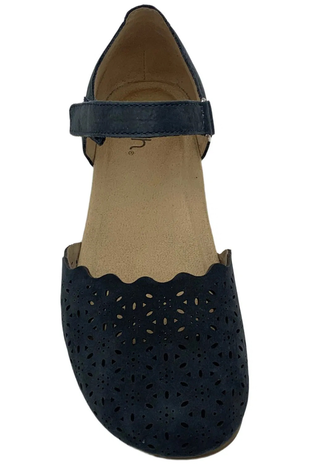 Earth Leather Perforated Mary-Janes Brynn Navy