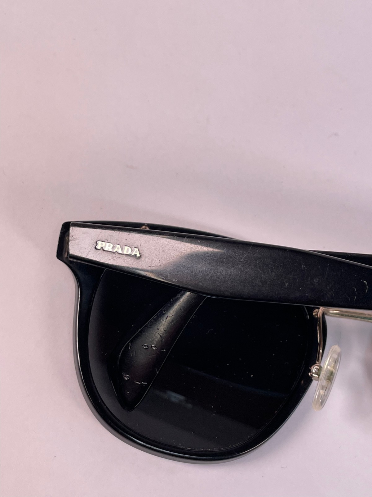 PRADA SPR17T 1AB-5S0 Black Sunglasses 53-20-140 Black Lenses