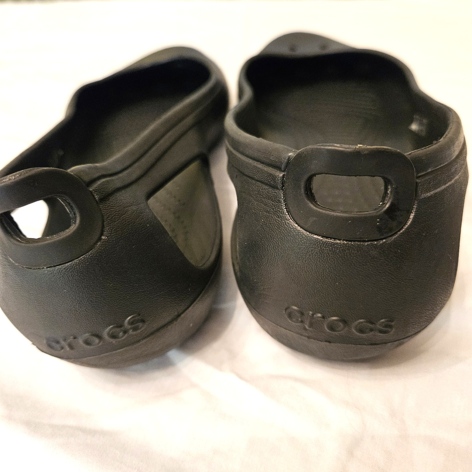Crocs Kadee Ballet Flats Women’s Size 10 Black Comfort Casual Slip On Shoe EUC