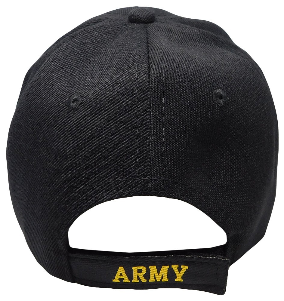 US Army Star Black Adjustable Baseball Cap Hat Go Army Military New