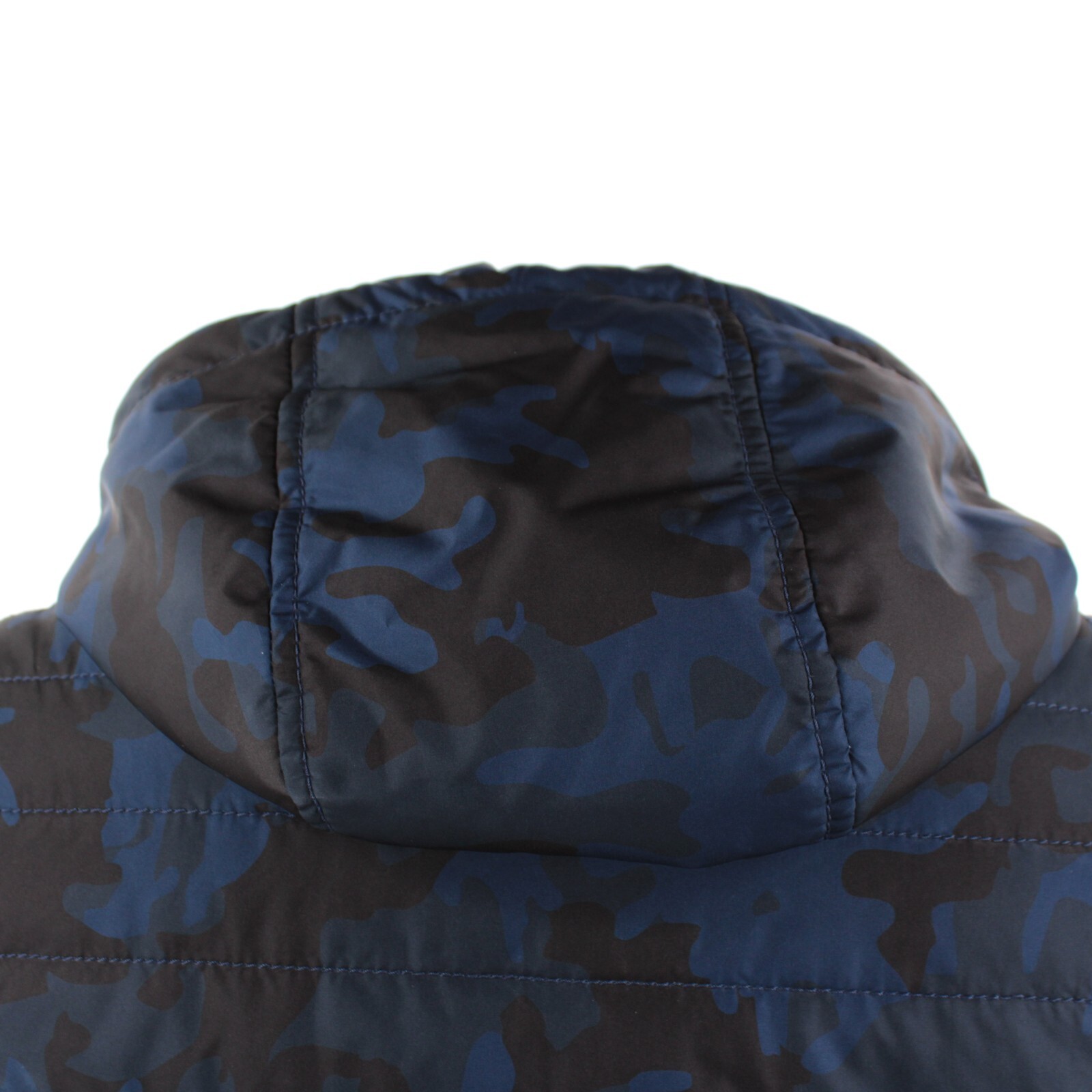Waterville NWOT Zak 100% Polyester Hooded Vest Size 48 (S US) In Blue Camo
