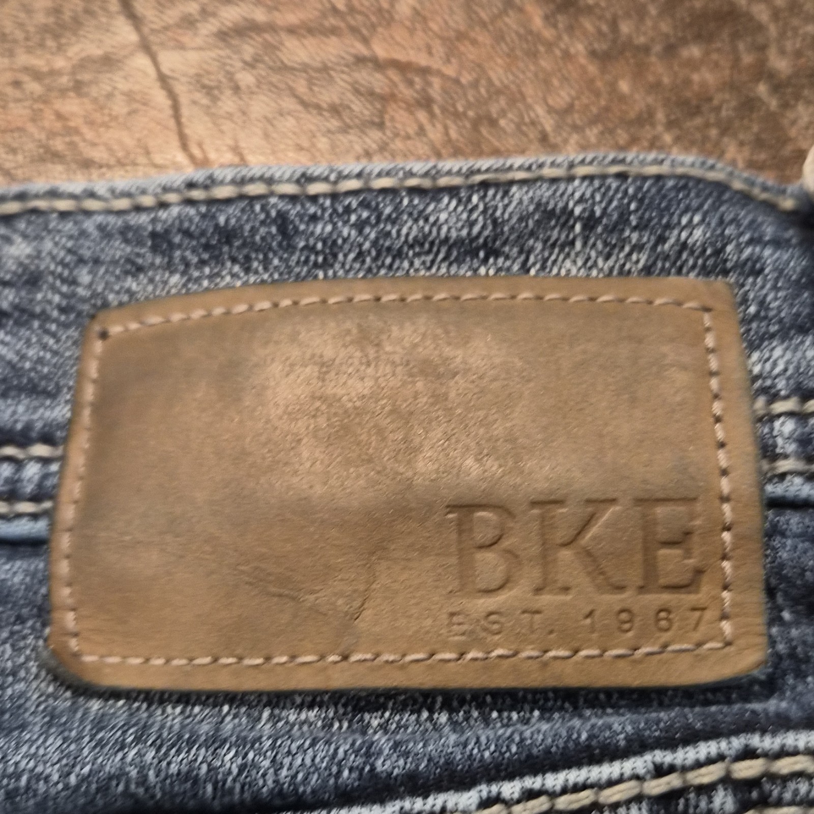 BKE Regular Bootcut Denim Jeans Blue Medium Wash Solid Men BKE Aiden 28X30 B326