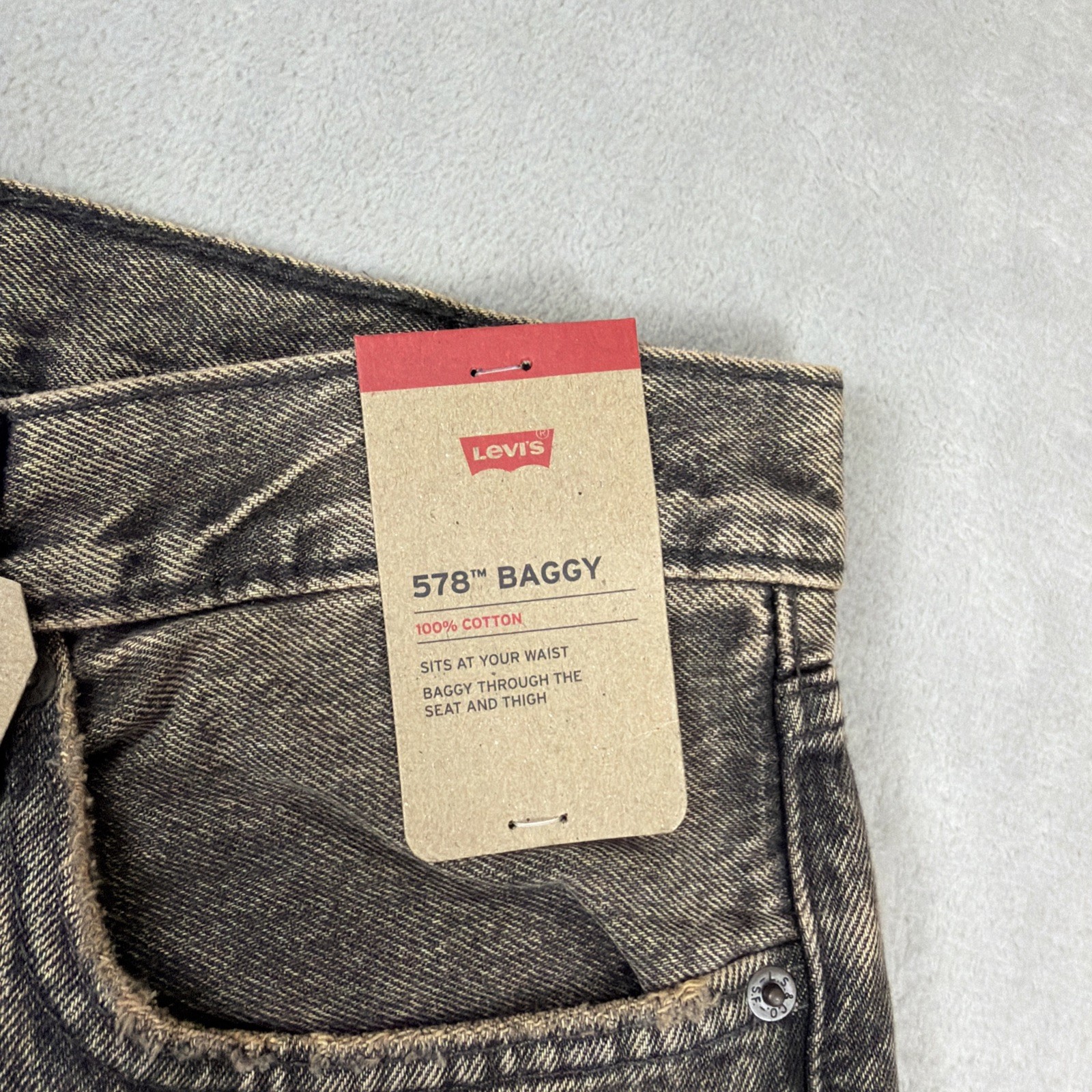 Levi’s 578 Baggy Denim Jeans Men’s Size 32×30 Gray Cotton Y2K
