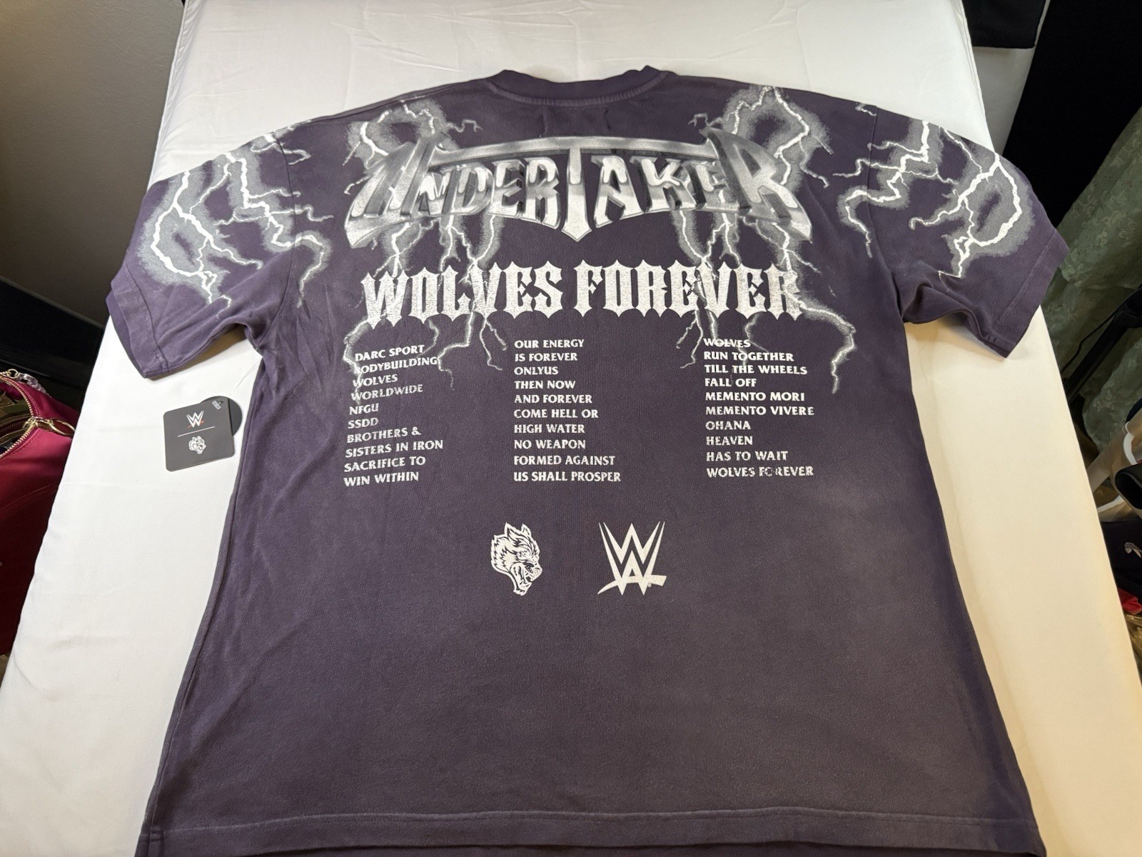 NWT WWE Undertaker Wolves Forever DARC Sport XL Purple Graphic Tee Limited