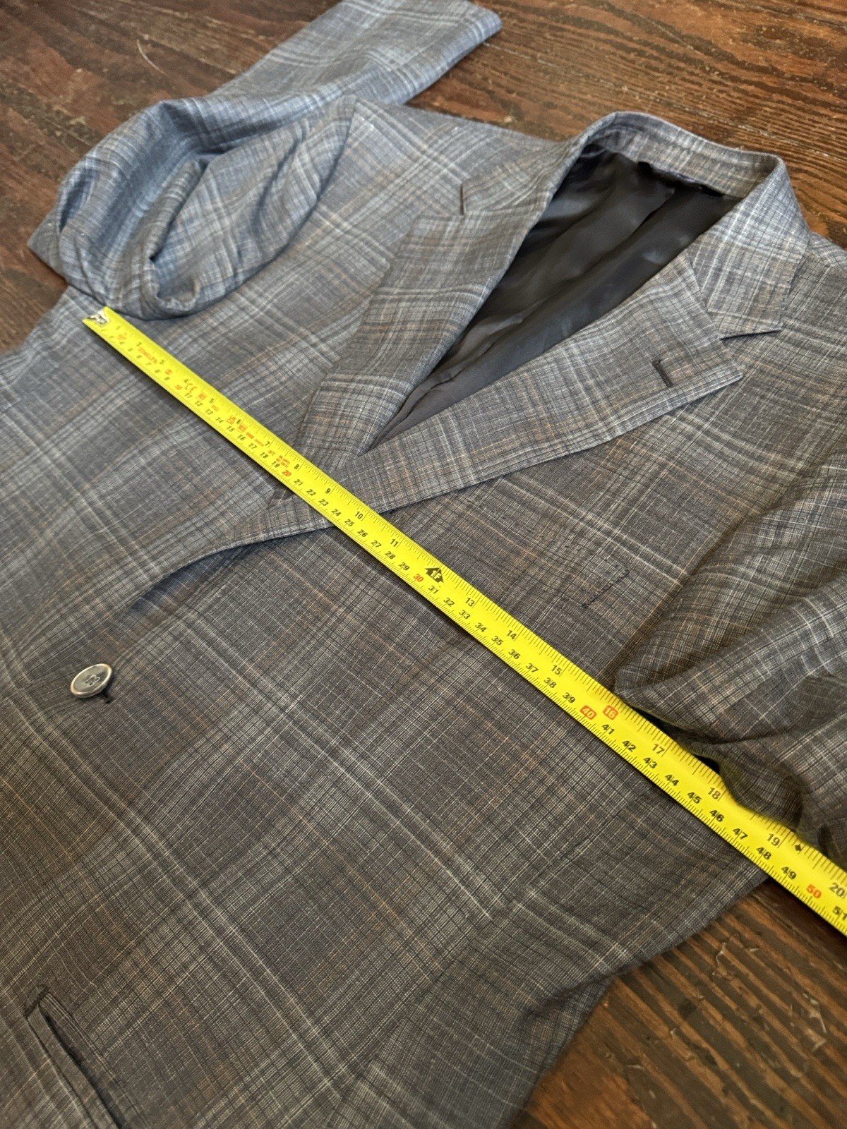 Barocci Gray Reda 1865 Plaid Men’s Lightweight Wool Blazer 40R