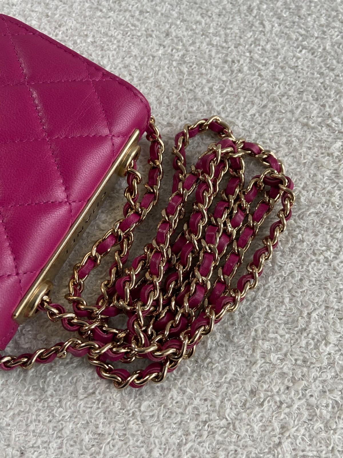 Chanel Trendy CC Mini Hot Pink Lambskin Gold Hardware Pre-Owned