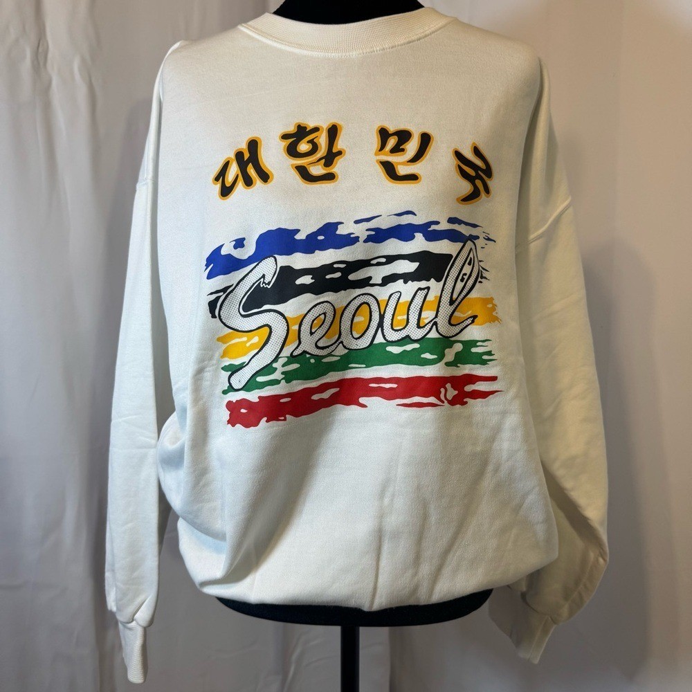 Vintage Seoul South Korea Sweatshirt Lg 80s 1988 Olympics Kpop Aesthetic Korea