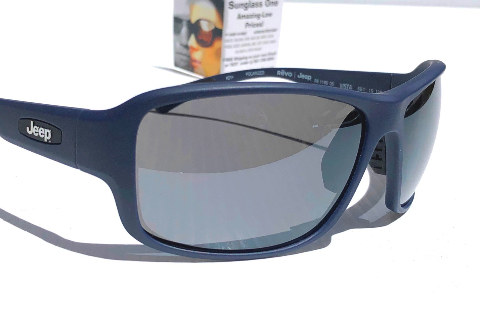 REVO VISTA Matte Blue Navy POLARIZED Grey Lens Sunglass 1186 05 GY