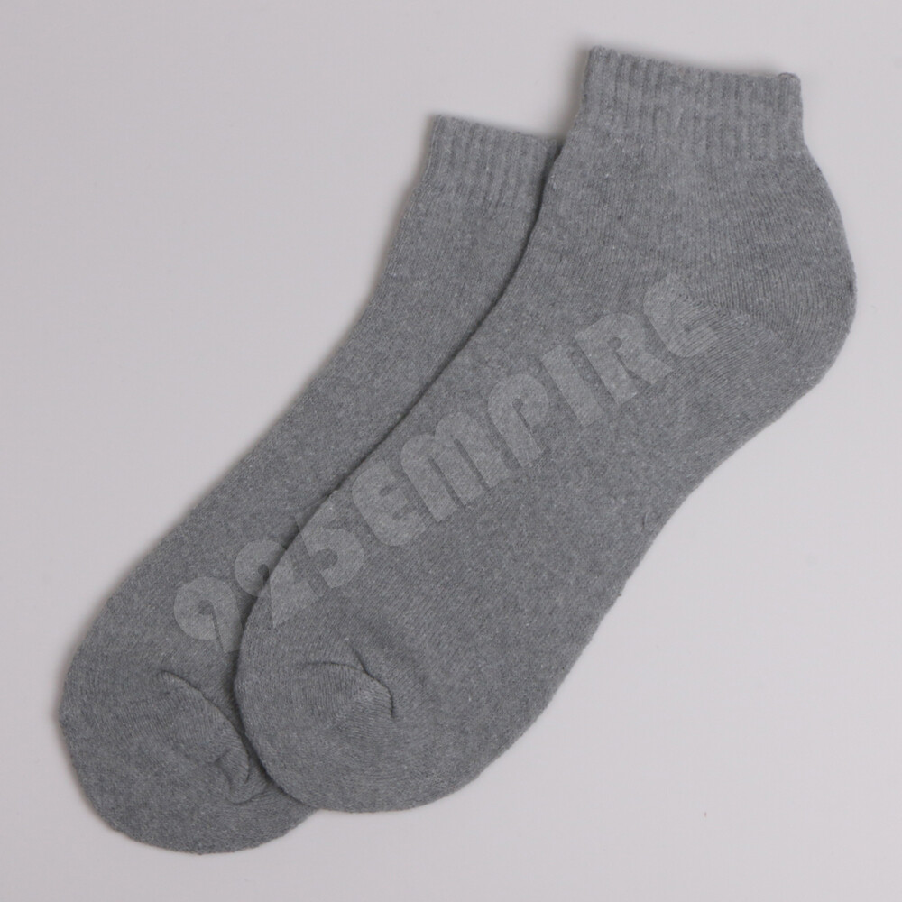 Lot Gray Ankle/Quarter Crew Men’s Sport Socks Cotton Low Cut Size 9-11,10-13