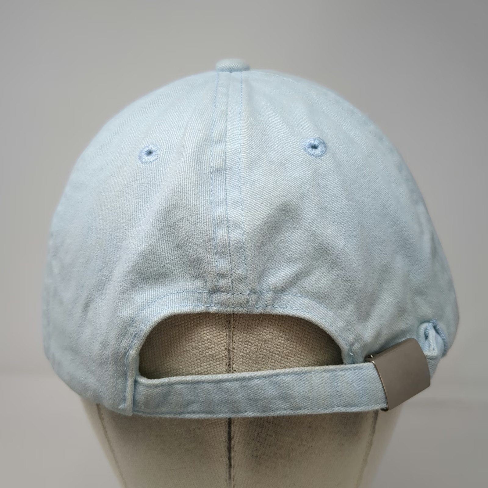 Blue Baseball Cap One Size Adjustable Blank Curved Brim Plain Solid Cotton Hat