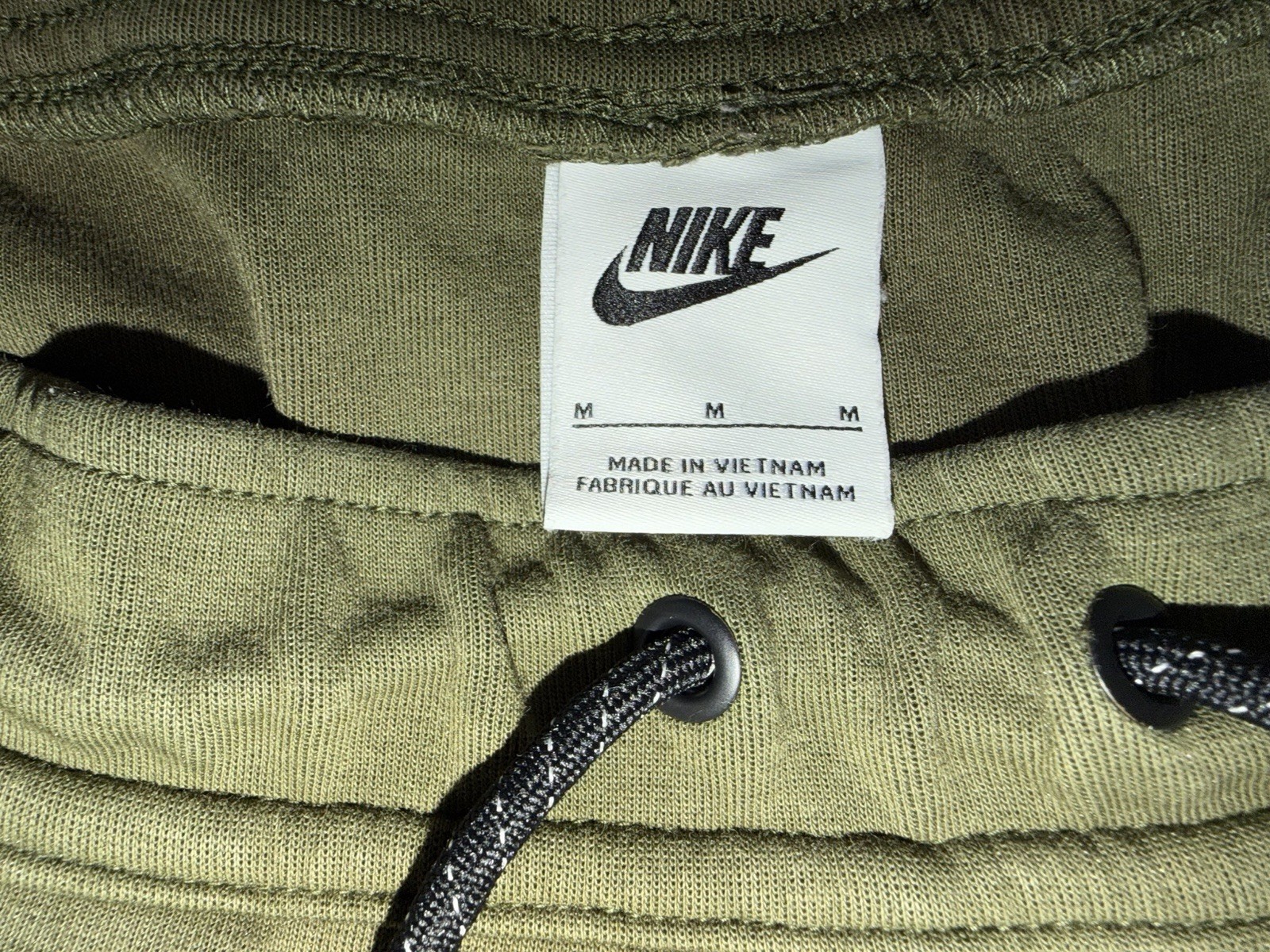 🔥Nike Green Cotton Knit Jogger Pants Men’s M Drawstring Waist Zip Pocket🔥