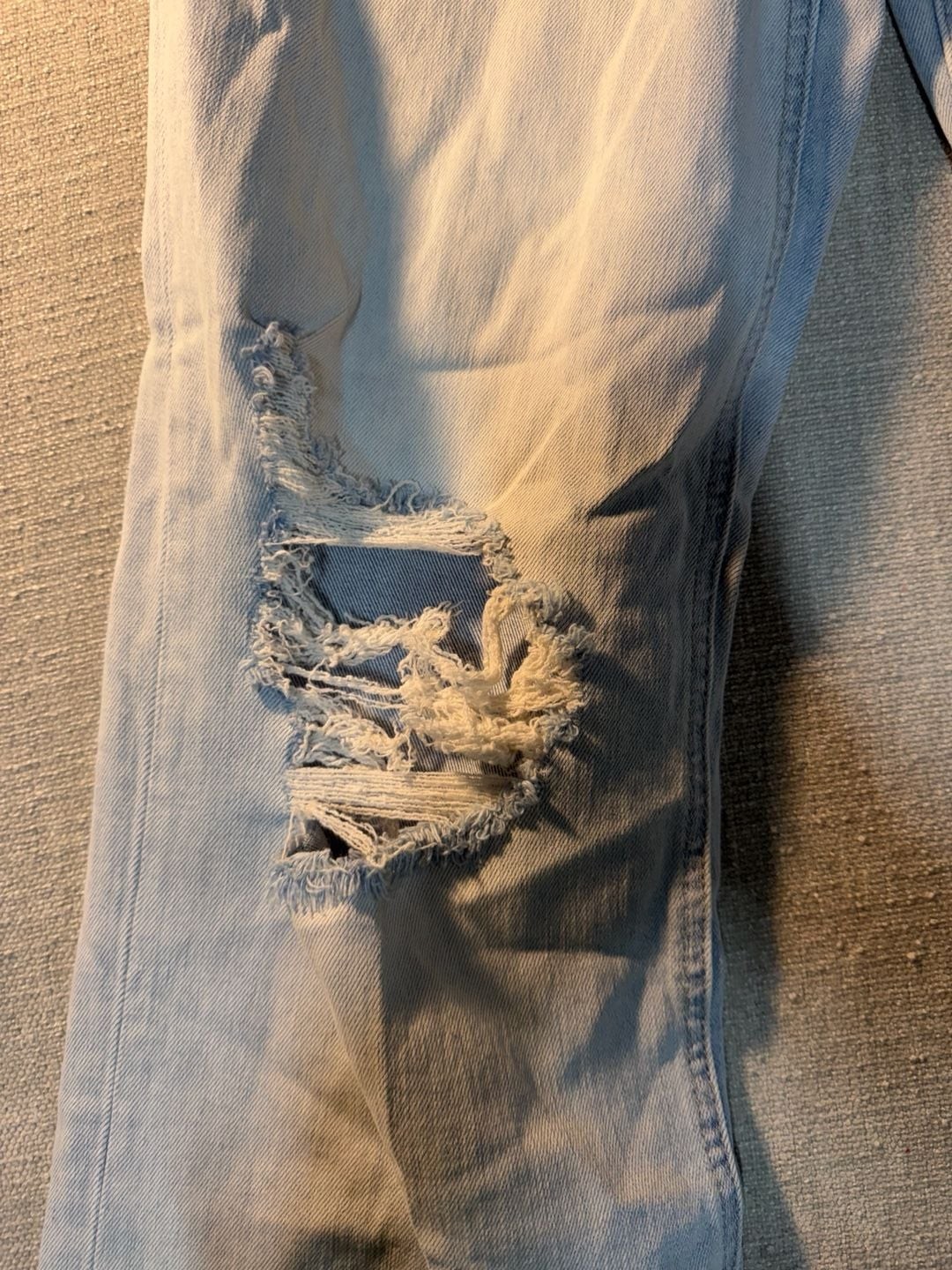 Altar’d State High Rise Distressed Wide Leg Jeans Light Wash