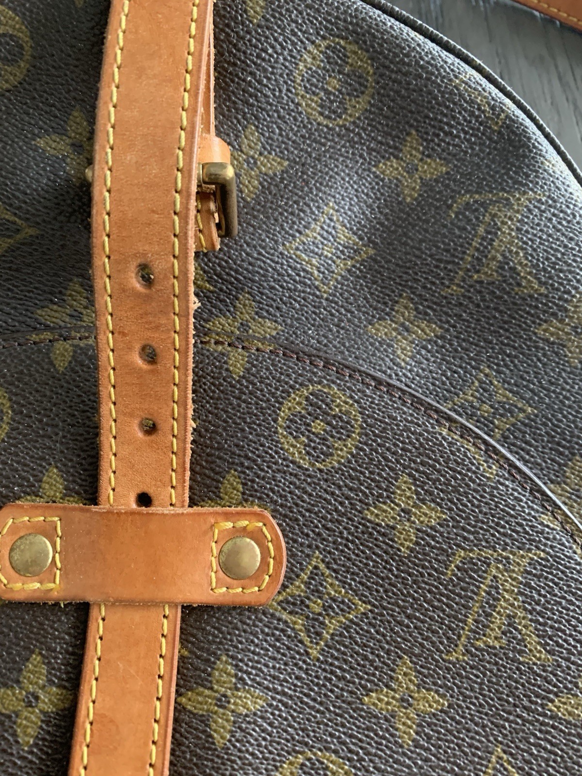 Louis Vuitton Monogram Chantilly Crossbody Bag Brown w Coin Purse, Strap