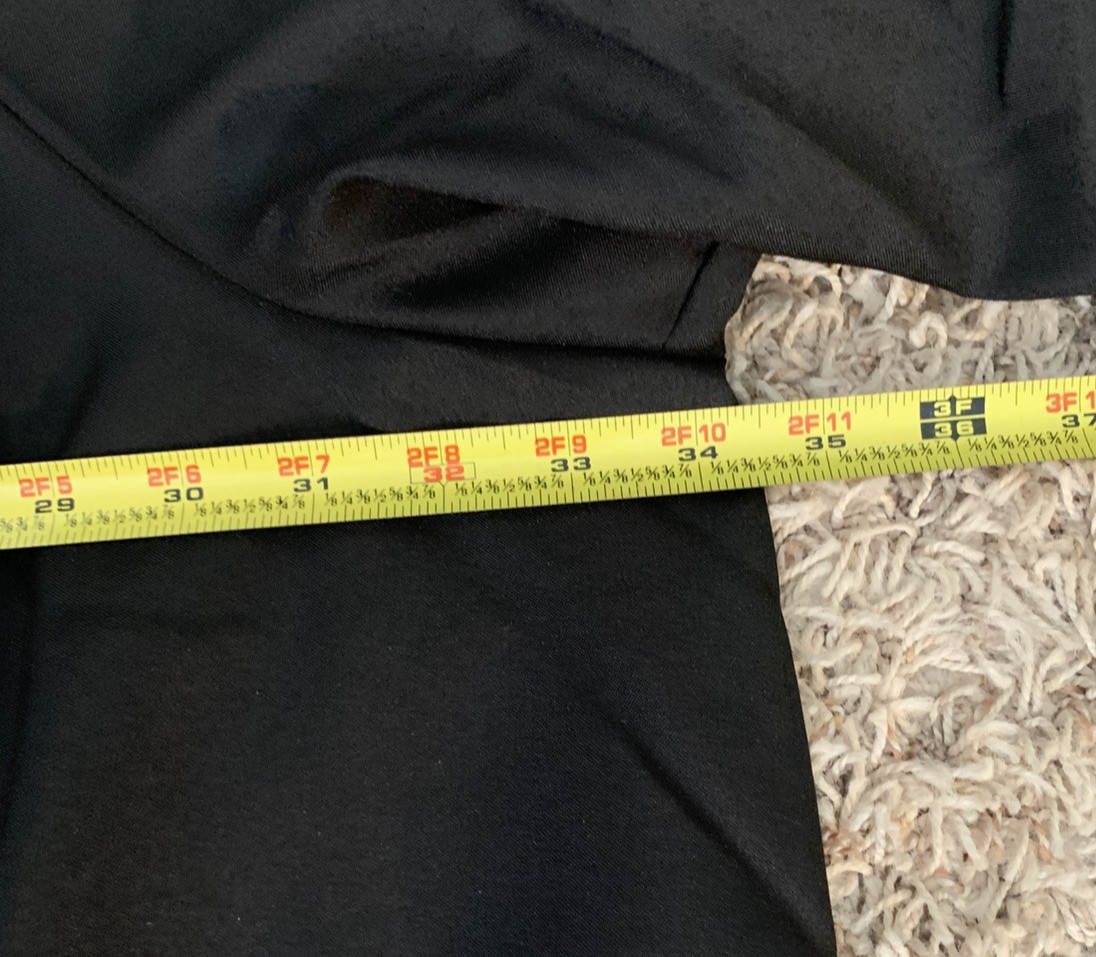 Black Graduation Gown Worn Once, Zip Front, 47.5″ Shoulder to Bottom
