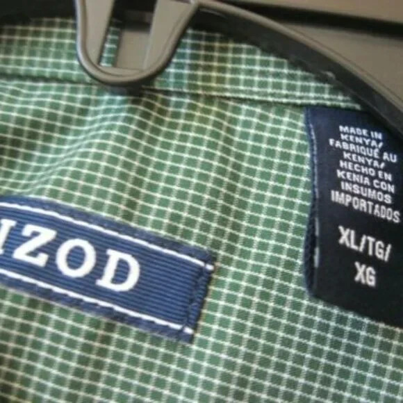 Men’s Big Tall IZOD Advantage Button down Dress Shirt LG Green New w/Tags