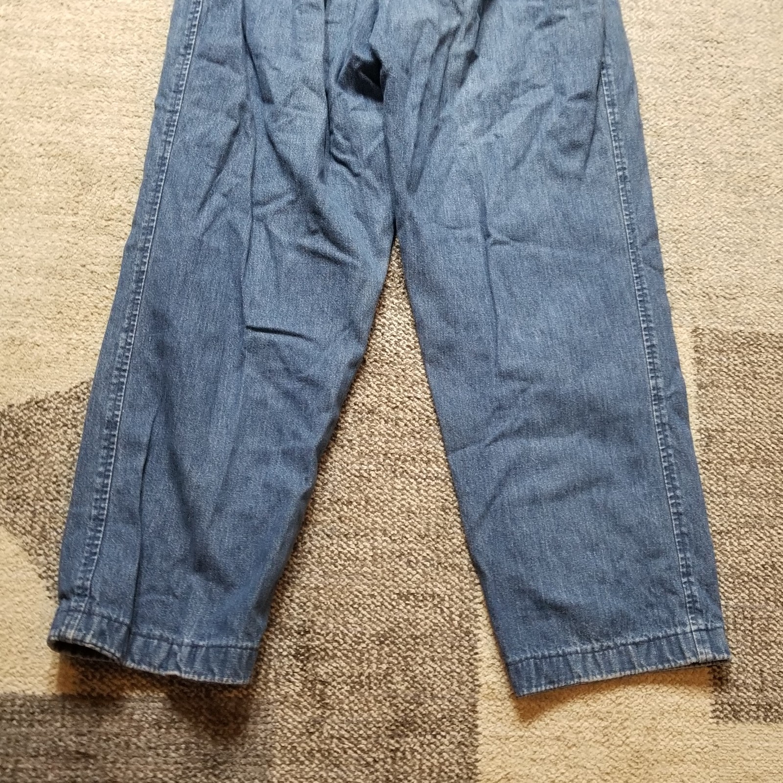 Vintage LL Bean Jeans Womens 27×27 Pleated High Rise Denim Trouser Mom Pants