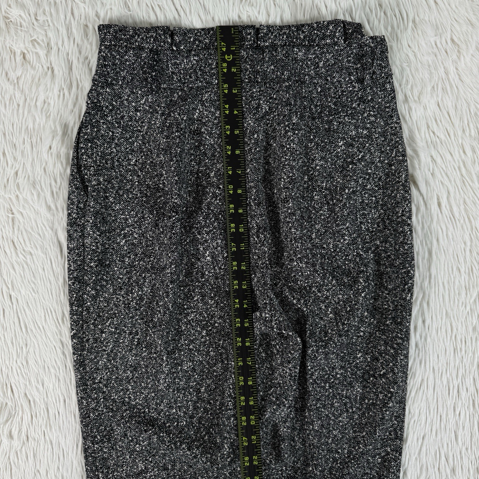 Express Black Salt & Pepper Pattern Super High-Rise Ankle Dress Pants Women’s 8L