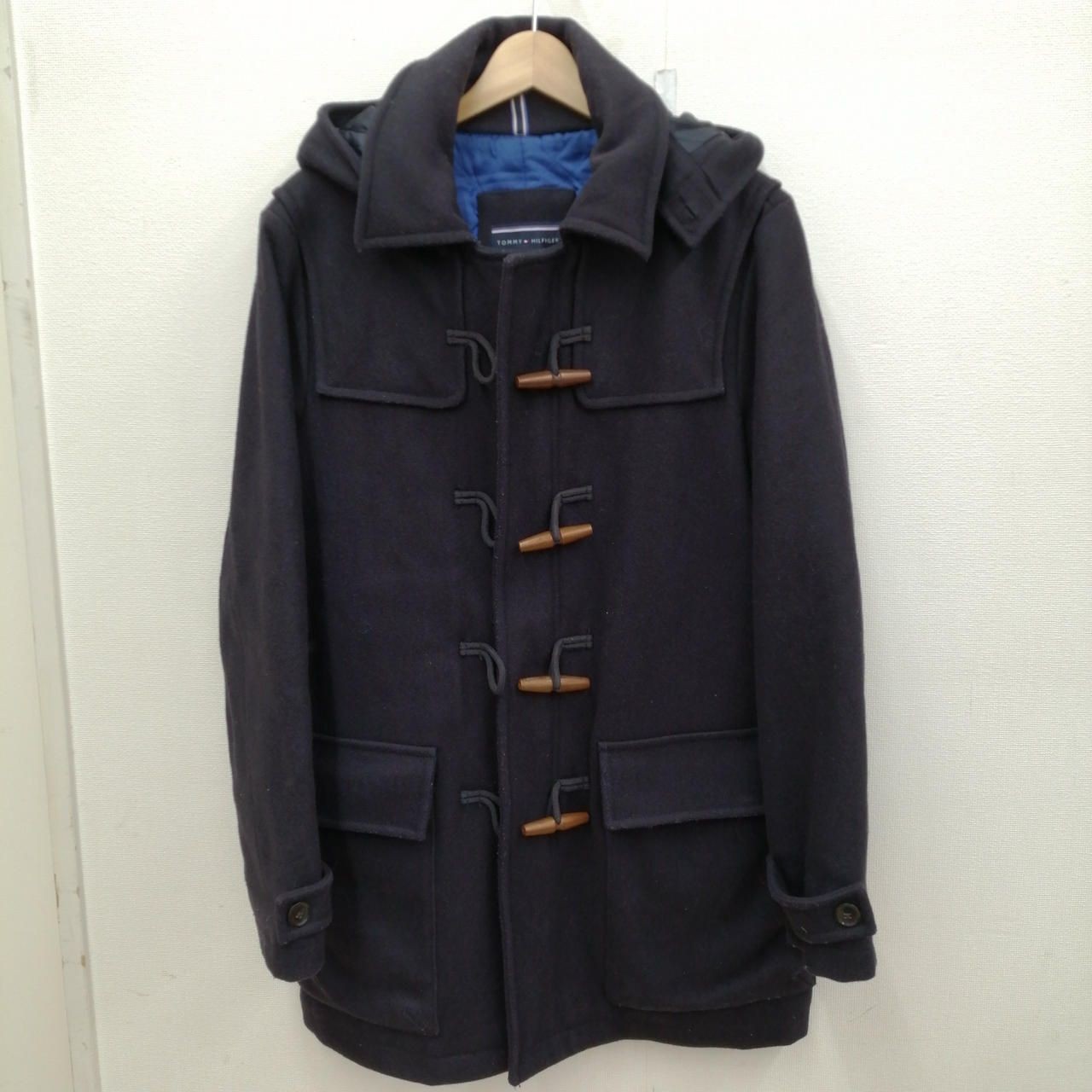 TOMMY HILFIGER Hoody Duffle Coat L Navy Used