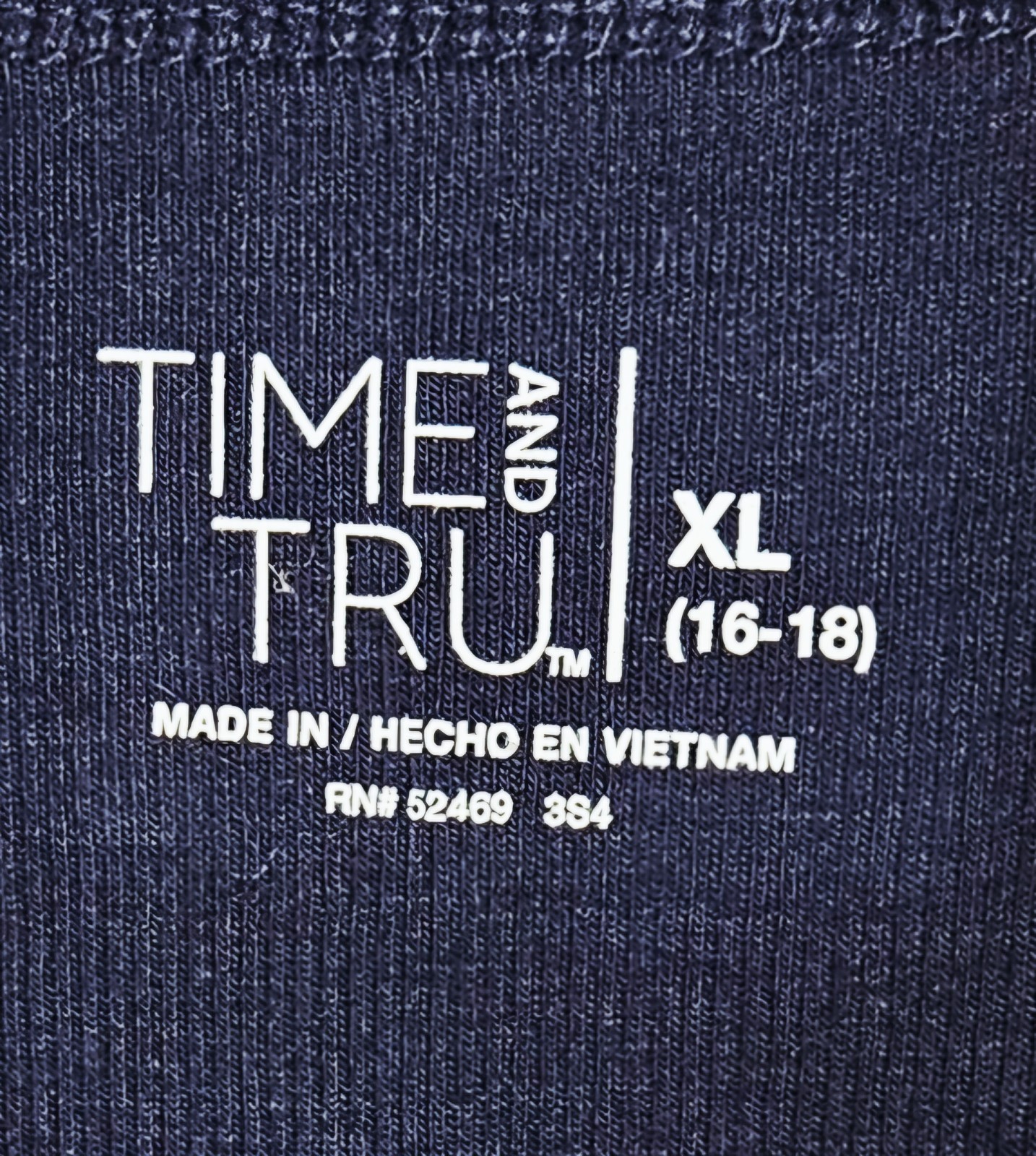 Time and Tru Regular / Plus Blue Fitted High Neck Rib Tank Top XS XL 2XL or 3XL