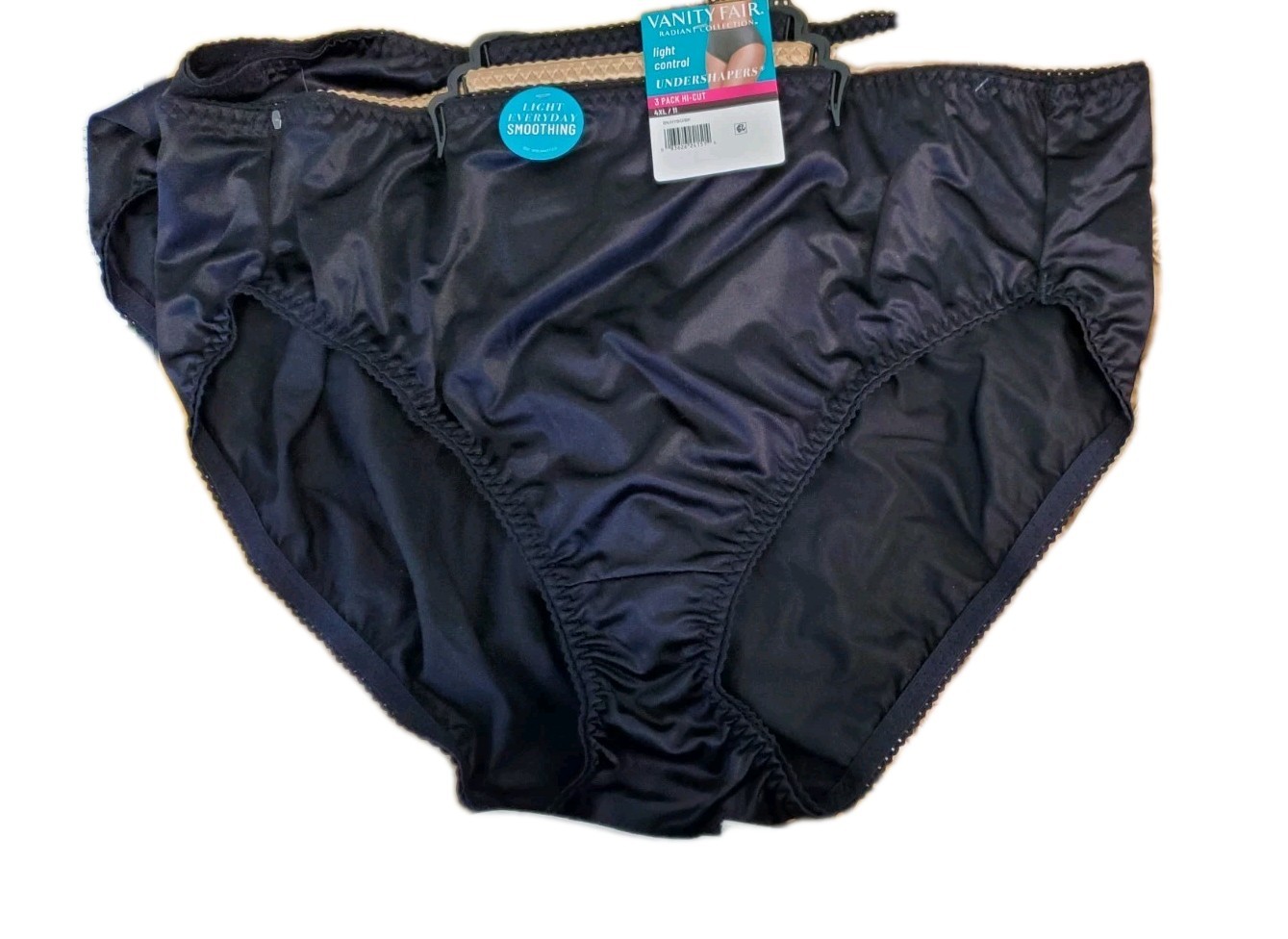 Vanity Fair Women’s Intimates 3-Pack Hi-Cut Panties Size 4X Underwear