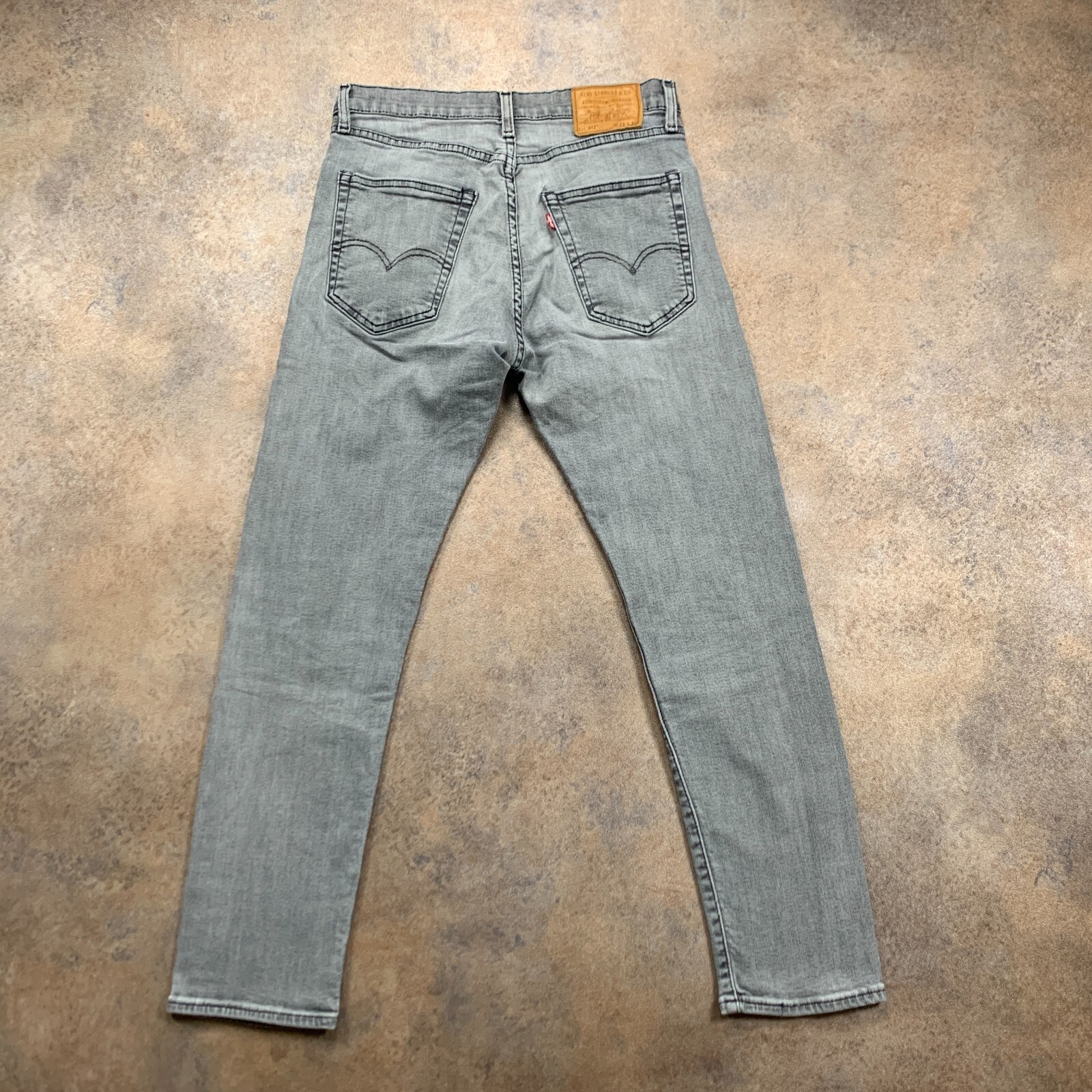 LEVI’S 512 Jeans Mens (31 Inch Waist) (28 Inch Leg) Skinny Tapered Fit Grey