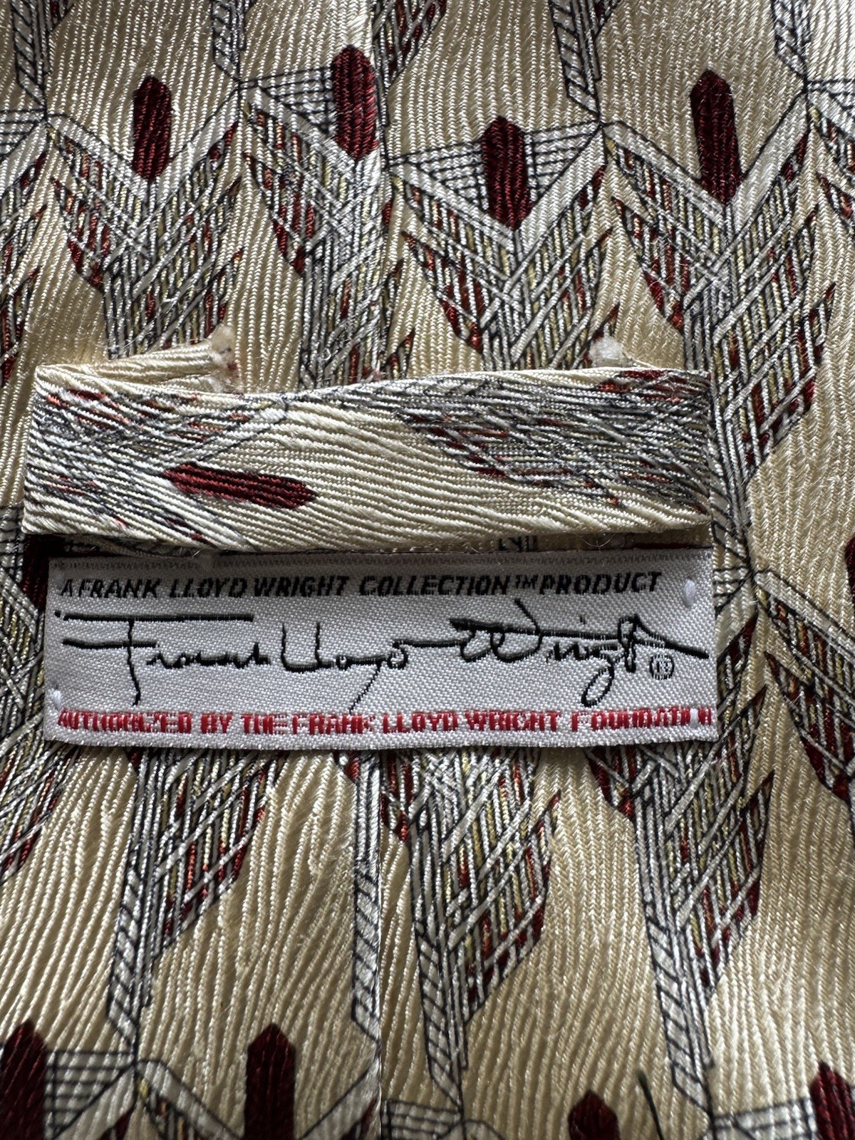 Architect Frank Lloyd Wright “Prairie Sumac / Dana-Thomas House 1902” Silk Tie