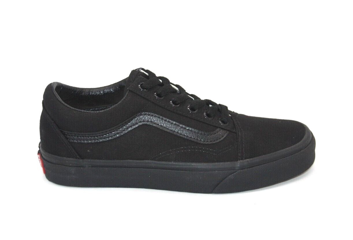 VANS Old Skool Black/ Black Shoes CANVAS SKATEBOARDING SHOE UNISEX ADULT SHOE