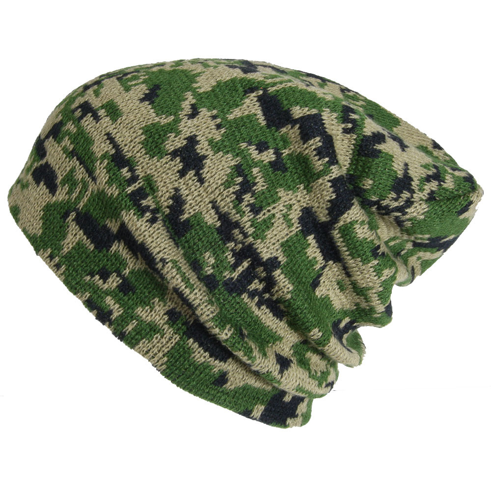 Mens Beanie Cap Knit Sports Hunting Camping Hiking Ski Snow Winter Army Camo Hat