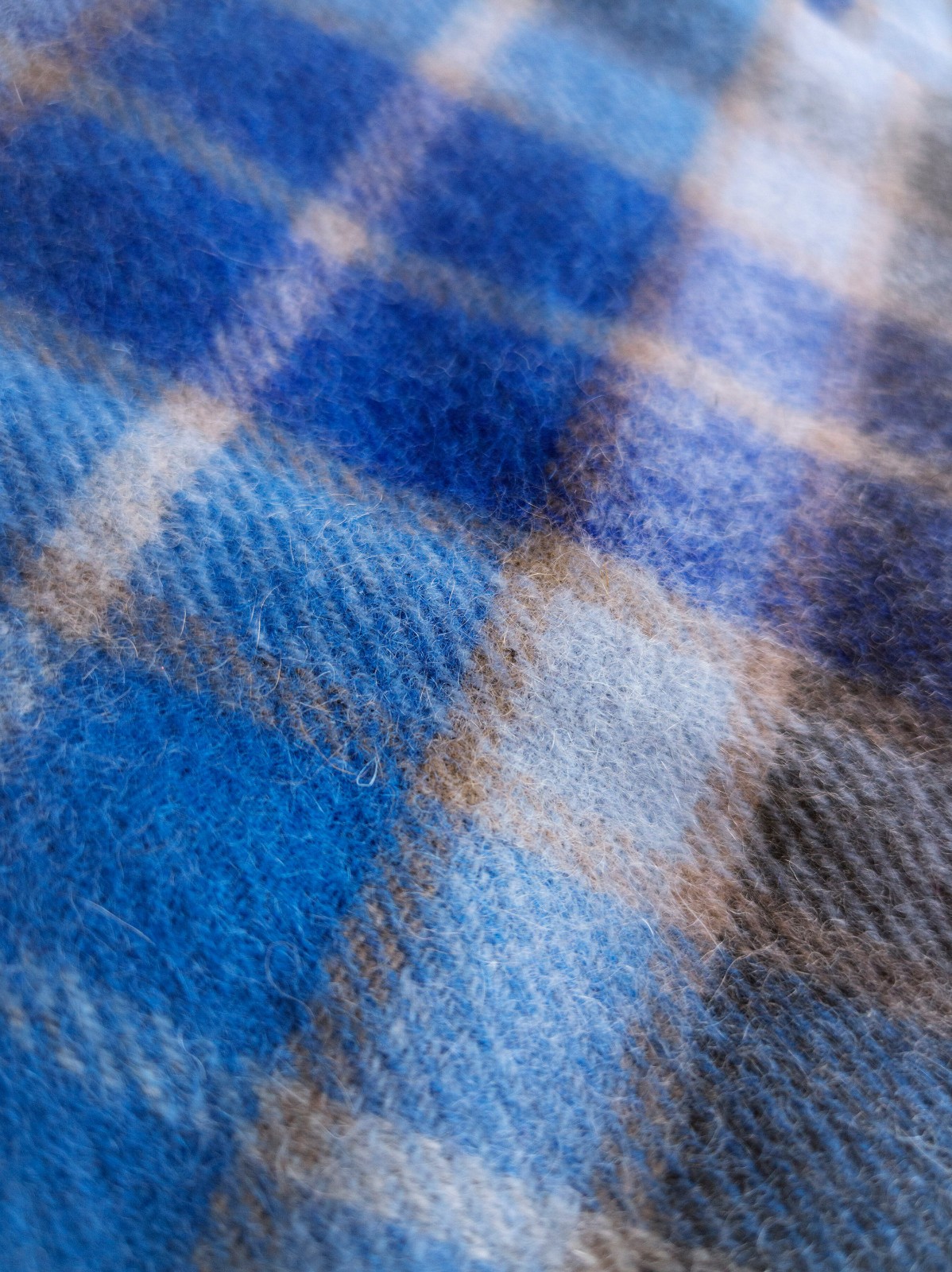 NP €167 Joshua Ellis 100% cashmere scarf, m.i. UK! checked, plaid, wool scarf