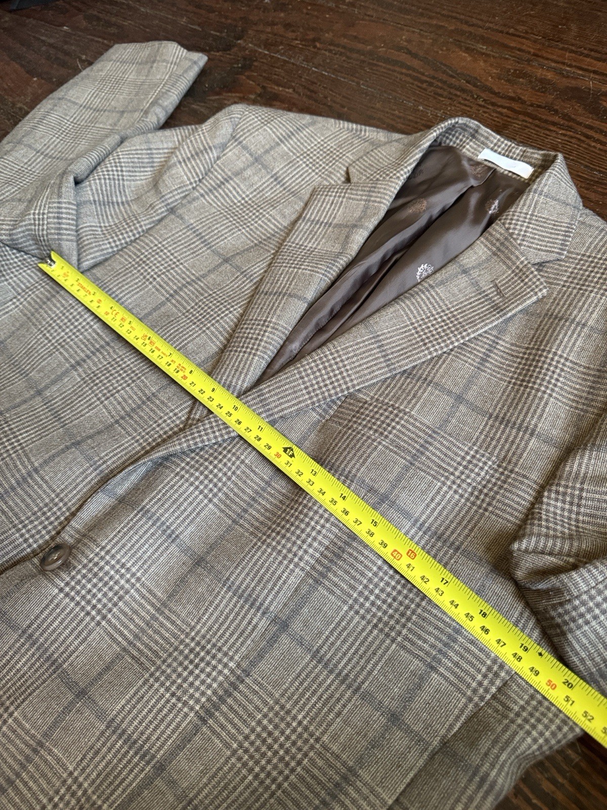 Lauren Ralph Lauren Men’s Plaid Blazer in Tan and Brown 44R
