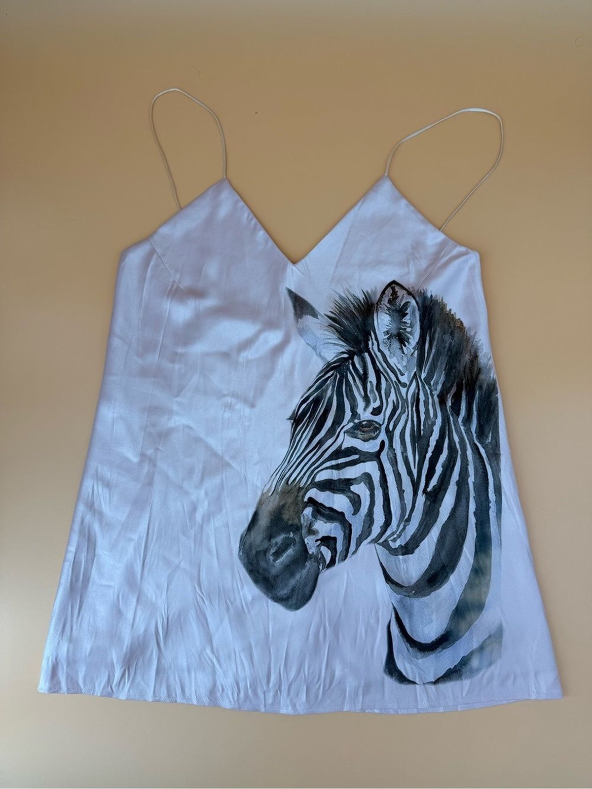 TIGRESSE Blush Pink Satin Silk Tank Top