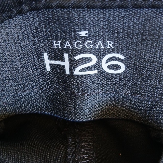 Haggar Men’s Black Flat Front Dress Pants 30W Classic Fit Straight Leg
